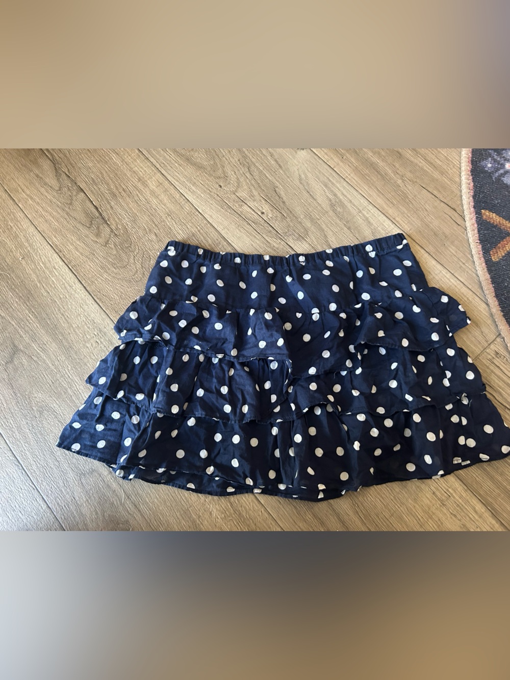 Aeropostale Navy Polka Dot Skirt